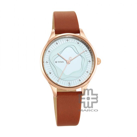 Titan Wander 2649WL02 Blue Dial Leather Strap Quartz Women's Watch