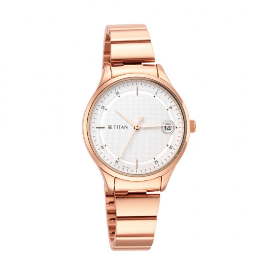 Titan Workwear 2649WM01 Silver Dial Stainless Steel Strap Quartz Women's Watch Titan Workwear 2649WM01 Silver Dial Stainless Steel Strap Quartz Women's Watch