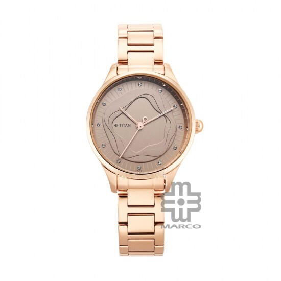 Titan Wander 2649WM03 Brown Dial Stainless Steel Strap Quartz Women's Watch