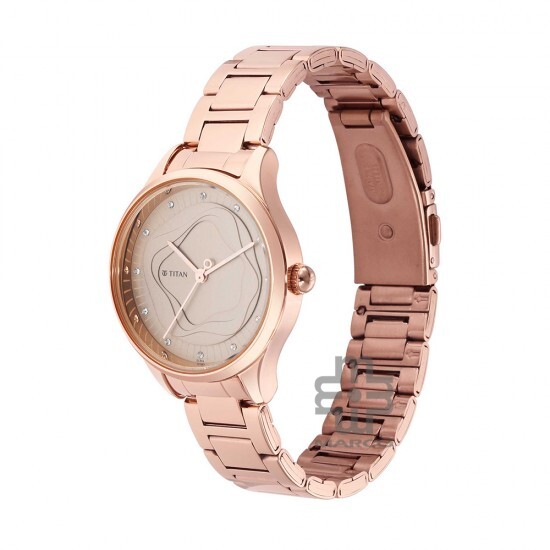 Titan Wander 2649WM03 Brown Dial Stainless Steel Strap Quartz Women's Watch
