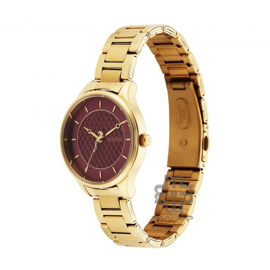 Titan Tet 2649YM01 Red Dial Metal Strap Women's Watch
