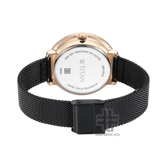 Titan Marhaba 2651KM06 Black Dial Stainless Steel Strap Quartz Women's Watch