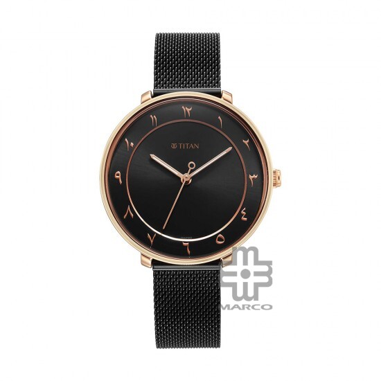 Titan Marhaba 2651KM07 Black Dial Stainless Steel Strap Quartz Women's Watch