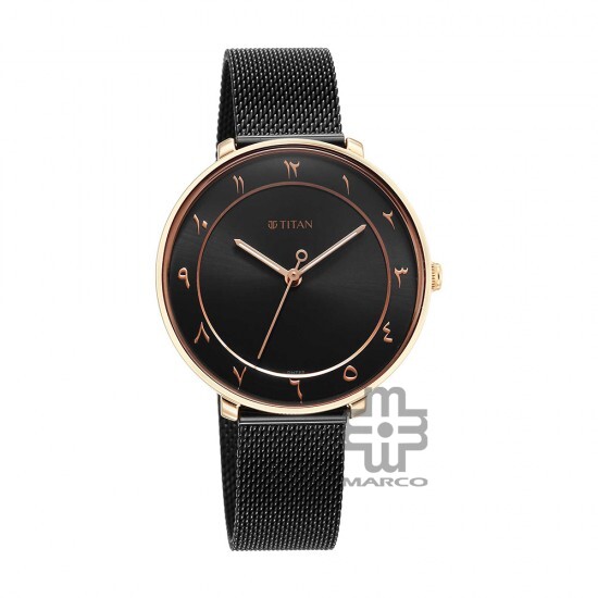 Titan Marhaba 2651KM07 Black Dial Stainless Steel Strap Quartz Women's Watch