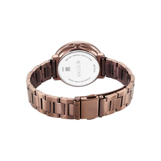 Titan Marhaba 2651QM03 Brown Dial Stainless Steep Strap Quartz Women's Watch Titan Marhaba 2651QM03 Brown Dial Stainless Steep Strap Quartz Women's Watch