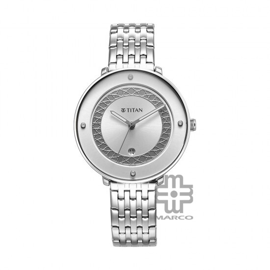 Titan Marhaba 2651SM05 White Dial Stainless Steel Strap Quartz Women's Watch