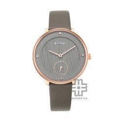 Titan Workwear 2651WL01 Black Dial Leather Strap Quartz Women's Watch