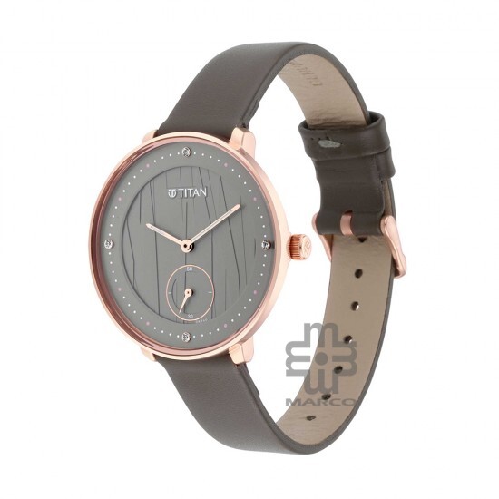 Titan Workwear 2651WL01 Black Dial Leather Strap Quartz Women's Watch
