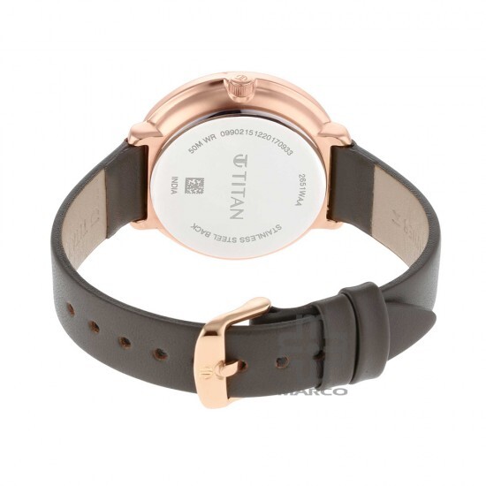 Titan Workwear 2651WL01 Black Dial Leather Strap Quartz Women's Watch