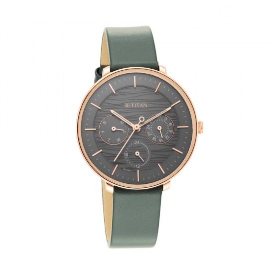 Titan Workwear 2651WL02 Svelte Black Dial Leather Strap Quartz Women's Watch Titan Workwear 2651WL02 Svelte Black Dial Leather Strap Quartz Women's Watch