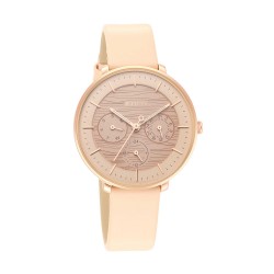 Titan Workwear 2651WL03 Rose Gold Dial Leather Strap Quartz Women's Watch