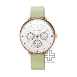 Titan Neo 2651WL09 White Dial Leather Strap Quartz Women's Watch