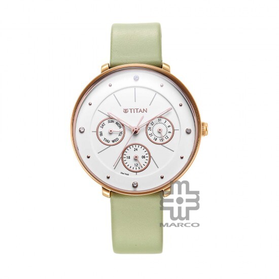 Titan Neo 2651WL09 White Dial Leather Strap Quartz Women's Watch