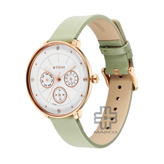 Titan Neo 2651WL09 White Dial Leather Strap Quartz Women's Watch