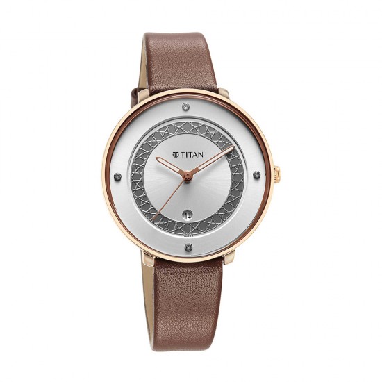 Titan Marhaba 2651WL11 White Dial Leather Strap Quartz Women's Watch Titan Marhaba 2651WL11 White Dial Leather Strap Quartz Women's Watch