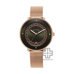 Titan Marhaba 2651WM07 Green Dial Stainless Steel Strap Quartz Women's Watch