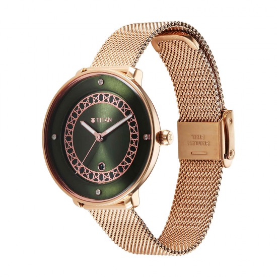 Titan Marhaba 2651WM07 Green Dial Stainless Steel Strap Quartz Women's Watch Titan Marhaba 2651WM07 Green Dial Stainless Steel Strap Quartz Women's Watch