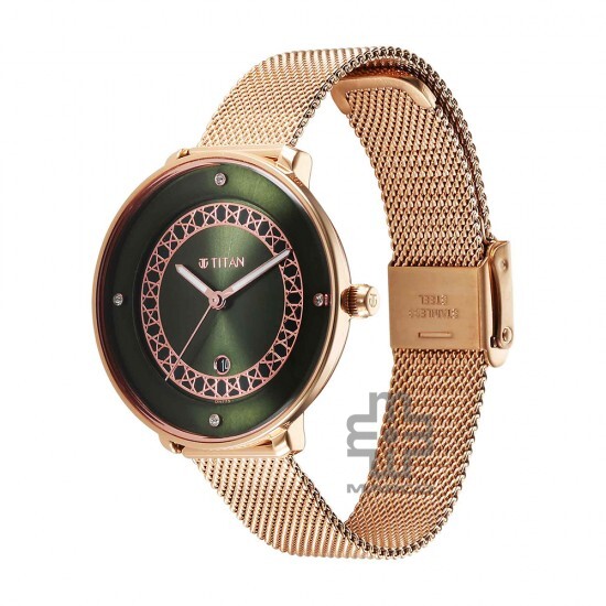 Titan Marhaba 2651WM07 Green Dial Stainless Steel Strap Quartz Women's Watch
