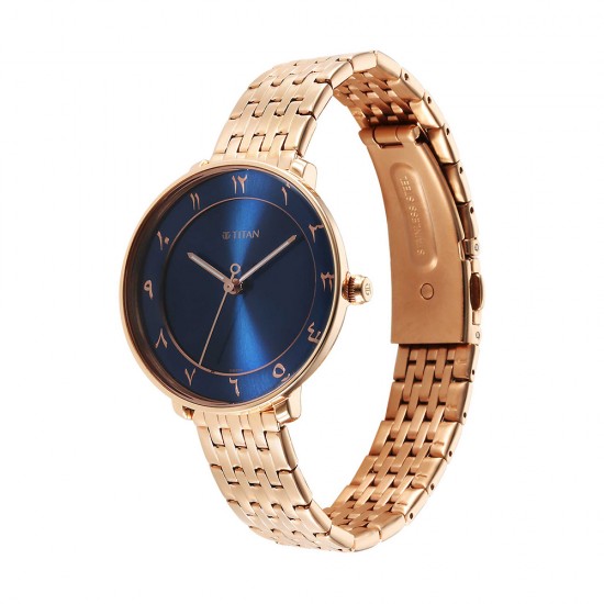 Titan Marhaba 2651WM08 Blue Dial Stainless Steel Strap Quartz Women's Watch Titan Marhaba 2651WM08 Blue Dial Stainless Steel Strap Quartz Women's Watch