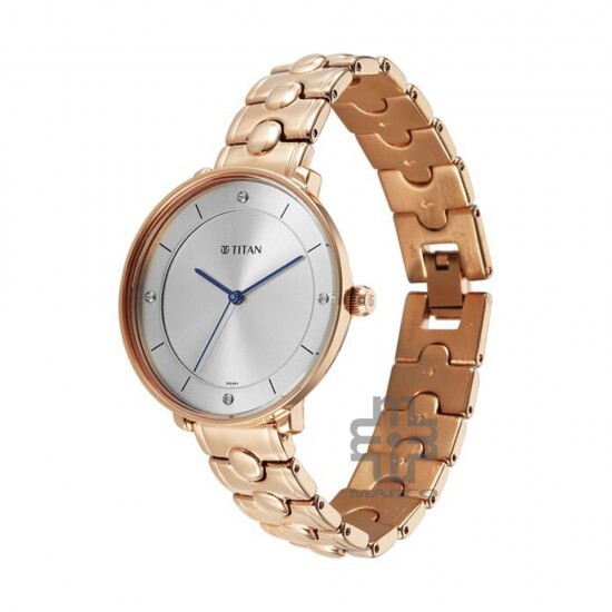 Titan Workwear 2651WM11 Grey Dial Stainless Steel Strap Quartz Women's Watch
