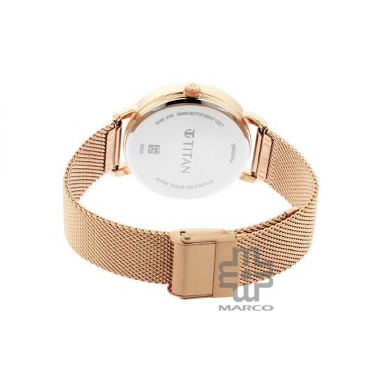 Titan Workwear 2652WM01 Rose Gold Dial Metal Strap Quartz Women's Watch