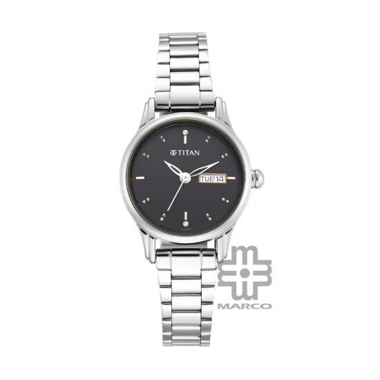 Titan Lagan 2656SM03 Black Dial Stainless Steel Strap Quartz Women's Watch Titan Lagan 2656SM03 Black Dial Stainless Steel Strap Quartz Women's Watch