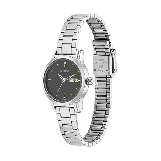 Titan Lagan 2656SM03 Black Dial Stainless Steel Strap Quartz Women's Watch Titan Lagan 2656SM03 Black Dial Stainless Steel Strap Quartz Women's Watch