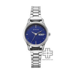 Titan Lagan 2656SM04 Blue Dial Stainless Steel Strap Quartz Women's Watch