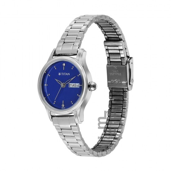 Titan Lagan 2656SM04 Blue Dial Stainless Steel Strap Quartz Women's Watch