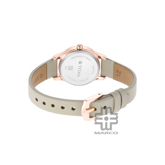 Titan Lagan 2656WL01 Brown Dial Leather Strap Quartz Women's Watch