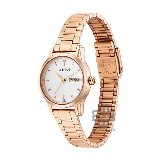 Titan Lagan 2656WM01 Silver Dial Metal Strap Quartz Women's Watch