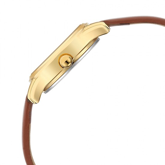 Titan Lagan 2656YL01 White Dial Leather Strap Quartz Women's Watch