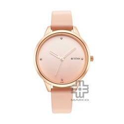 Titan Pastel Dreams 2664WL02 Pink Dial Leather Strap Quartz Women's Watch