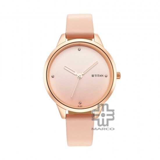 Titan Pastel Dreams 2664WL02 Pink Dial Leather Strap Quartz Women's Watch