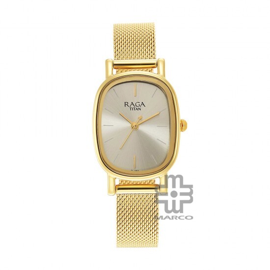 Titan Raga Viva 2665YM01 Champagne Dial Metal Strap Quartz Women's Watch