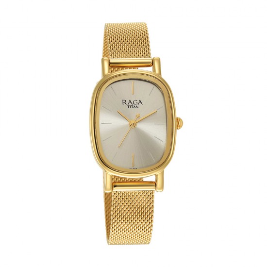 Titan Raga Viva 2665YM01 Champagne Dial Metal Strap Quartz Women's Watch