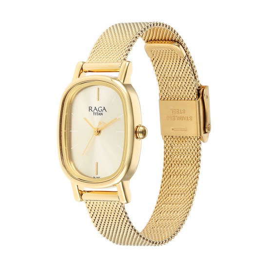 Titan Raga Viva 2665YM01 Champagne Dial Metal Strap Quartz Women's Watch