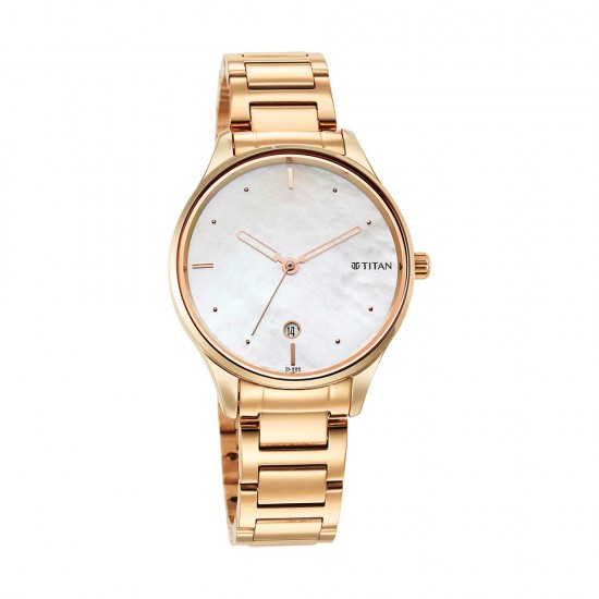 Titan Pastel Dreams 2670WM08 White Mother of Pearl Dial Metal Strap Quartz Women's Watch