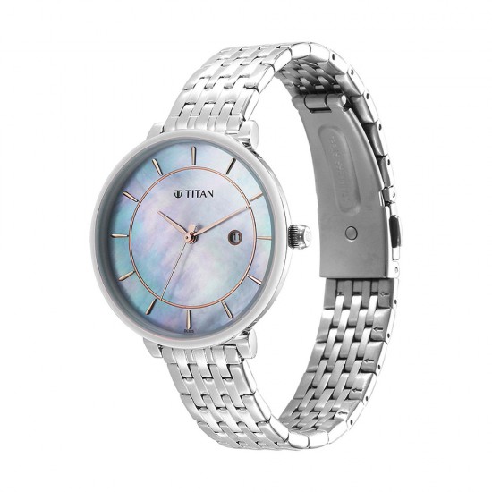 Titan Workwear 2673SM01 Blue Dial Stainless Steel Strap Quartz Women's Watch Titan Workwear 2673SM01 Blue Dial Stainless Steel Strap Quartz Women's Watch