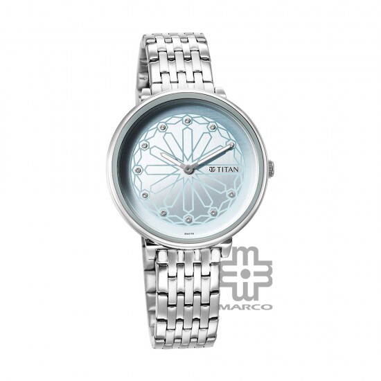 Titan Marhaba 2673SM03 Blue Dial Stainless Steel Strap Quartz Women's Watch