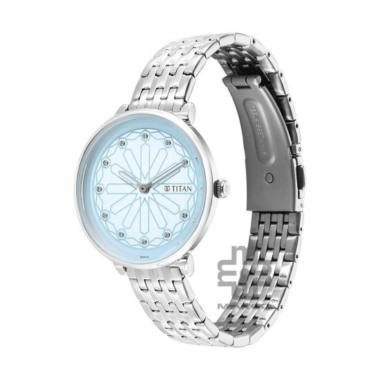 Titan Marhaba 2673SM03 Blue Dial Stainless Steel Strap Quartz Women's Watch
