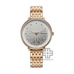 Titan Marhaba 2673WM02 White Dial Stainless Steel Strap Quartz Women's Watch