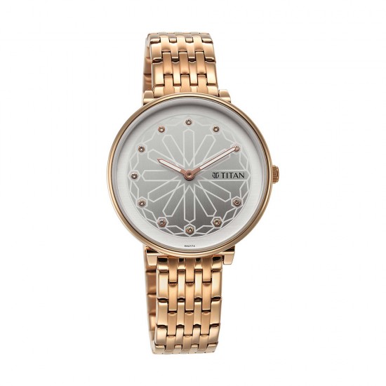 Titan Marhaba 2673WM02 White Dial Stainless Steel Strap Quartz Women's Watch Titan Marhaba 2673WM02 White Dial Stainless Steel Strap Quartz Women's Watch