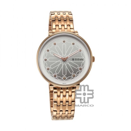 Titan Marhaba 2673WM02 White Dial Stainless Steel Strap Quartz Women's Watch