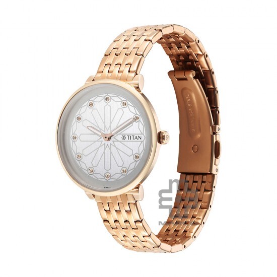 Titan Marhaba 2673WM02 White Dial Stainless Steel Strap Quartz Women's Watch