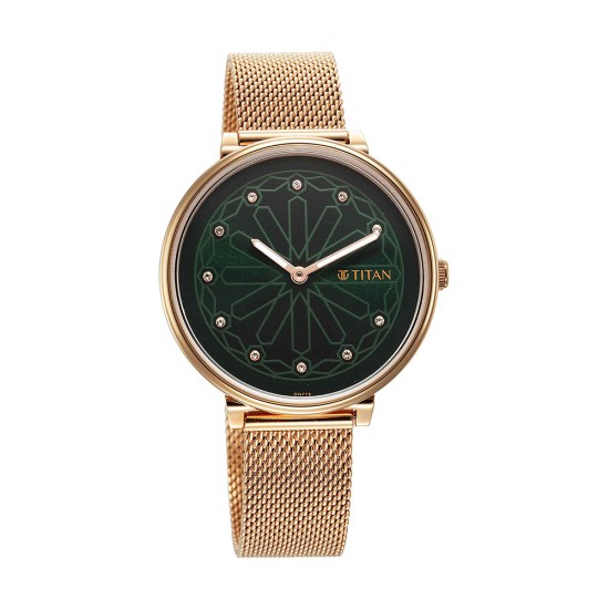 Titan Marhaba 2673WM03 Green Dial Stainless Steel Strap Quartz Women's Watch Titan Marhaba 2673WM03 Green Dial Stainless Steel Strap Quartz Women's Watch