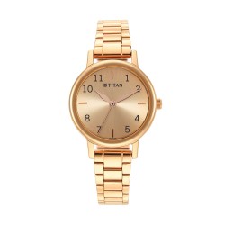 Titan Karishma 2678WM01 Rose Gold Dial Stainless Steel Strap Quartz Women's Watch