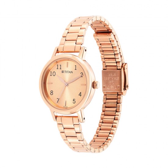 Titan Karishma 2678WM01 Rose Gold Dial Stainless Steel Strap Quartz Women's Watch