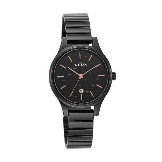 Titan Karishma 2679NM01 Black Dial Metal Strap Quartz Women's Watch