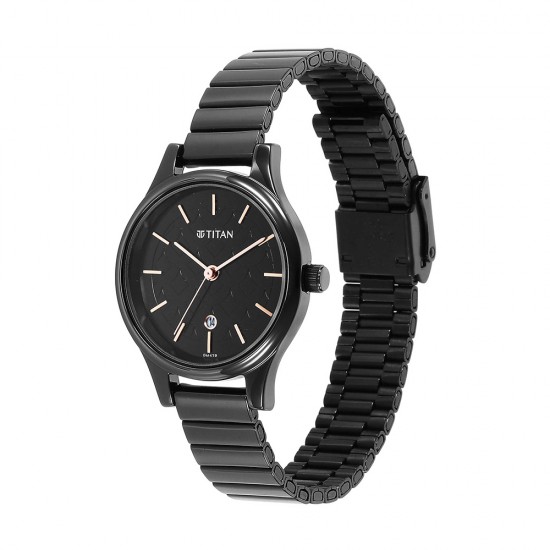 Titan Karishma 2679NM01 Black Dial Metal Strap Quartz Women's Watch